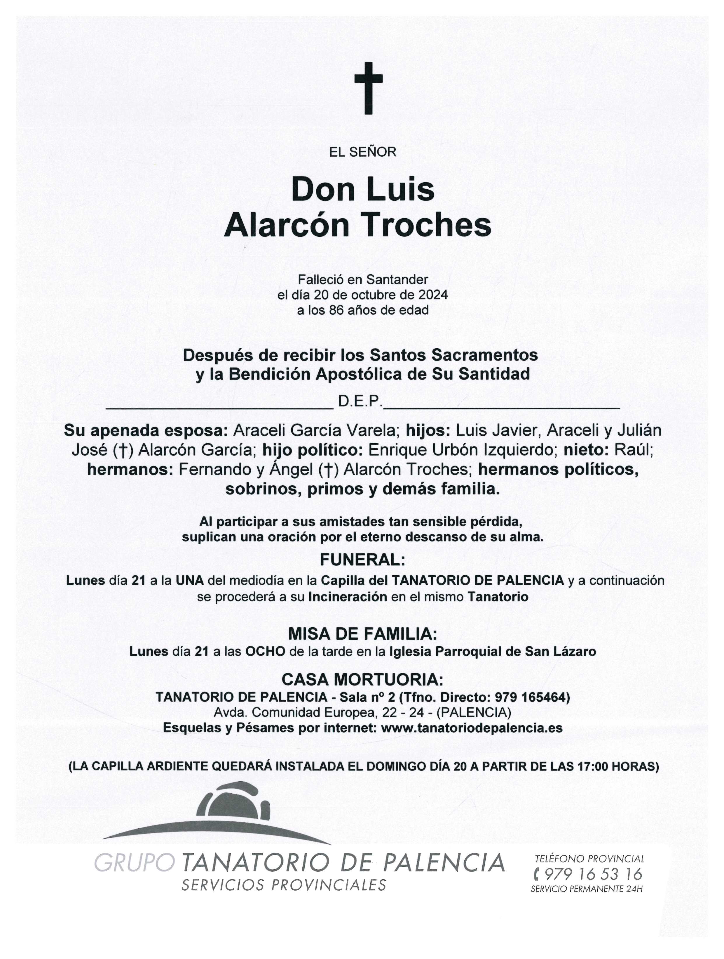 EL SEÑOR DON LUIS ALARCÓN TROCHES